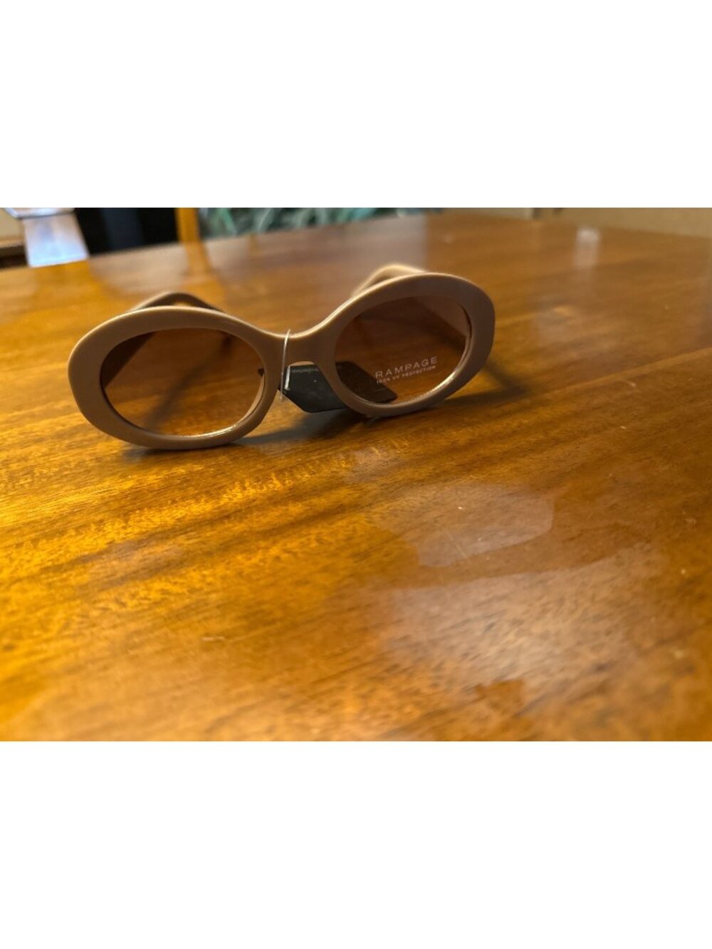 Rampage Oval Sunglasses With Brown Frames & UV Protection Retro Style Unisex